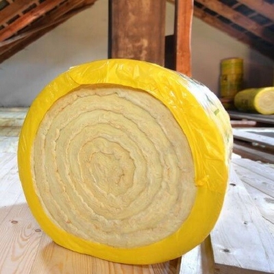 Revestimento liso do material à prova de som do rolo da isolação de lãs da fibra de vidro