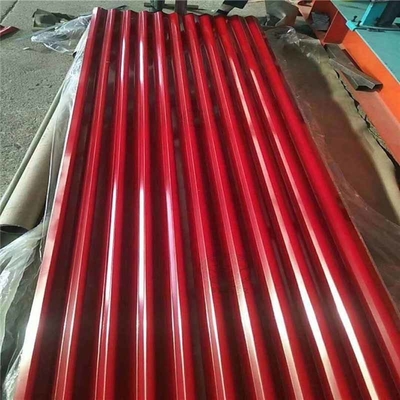 a espessura PPGL de 0.1-1.0mm corrugou a chapa de aço para a construção comercial