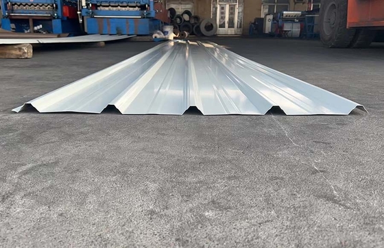 0.6mm Chapa de aço corrugado Branco Verde SGCC para chapas de telhado