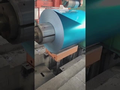 Processo de corte de tiras de aço Galvalume azul