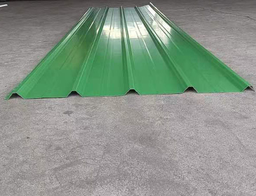 0.6mm Chapa de aço corrugado Branco Verde SGCC para chapas de telhado