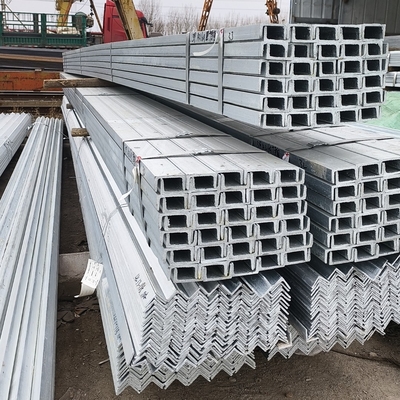 Ángulos e canais de aço galvanizado a quente revestimento de zinco 20-30uM